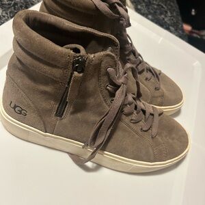 UGG Tan Suede High-Top Sneakers